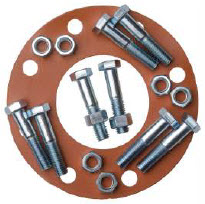 Full Face Red Rubber Bolt and Gasket Sets